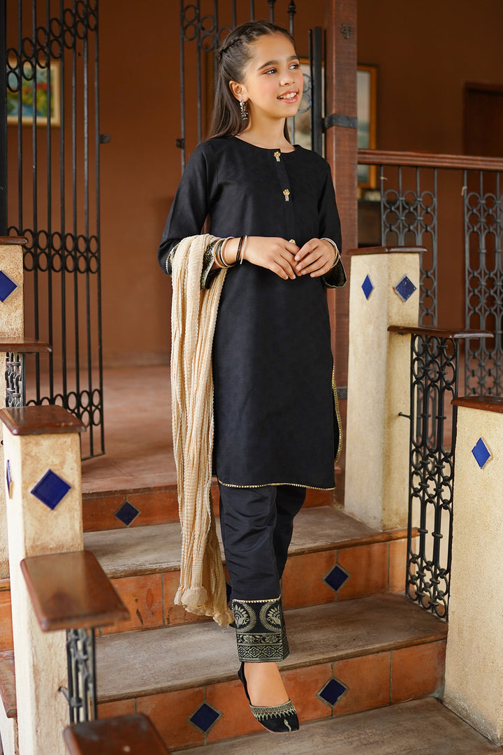Cotton Jacquard 3 Pc Suit - Wear Ochre