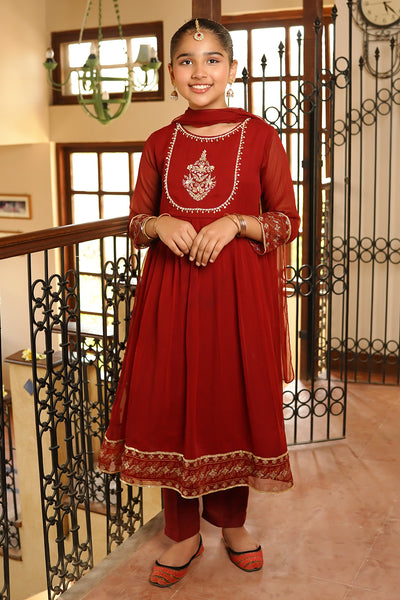 Chiffon Hand Adda Work 3 Pc Suit