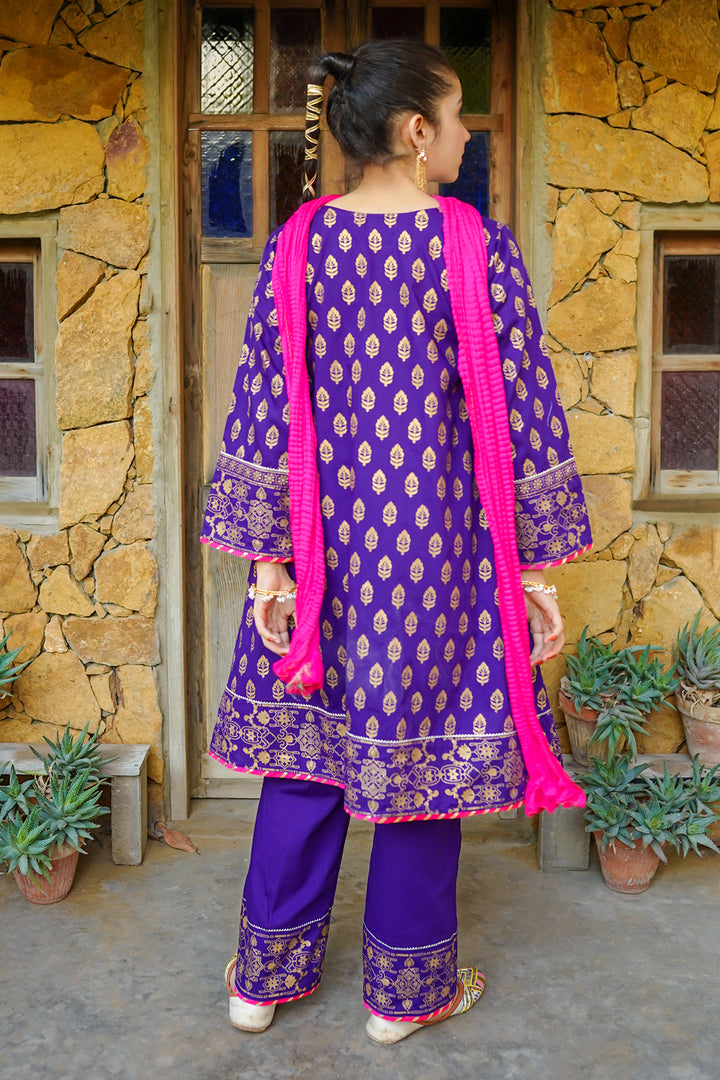 Cotton Printed 3 Pc Suit - Wear Ochre