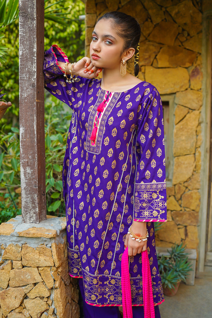 Cotton Printed 3 Pc Suit - Wear Ochre
