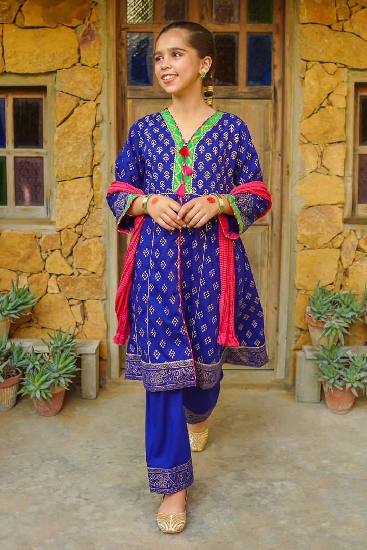 Cotton Printed 3 Pc Suit - Wear Ochre