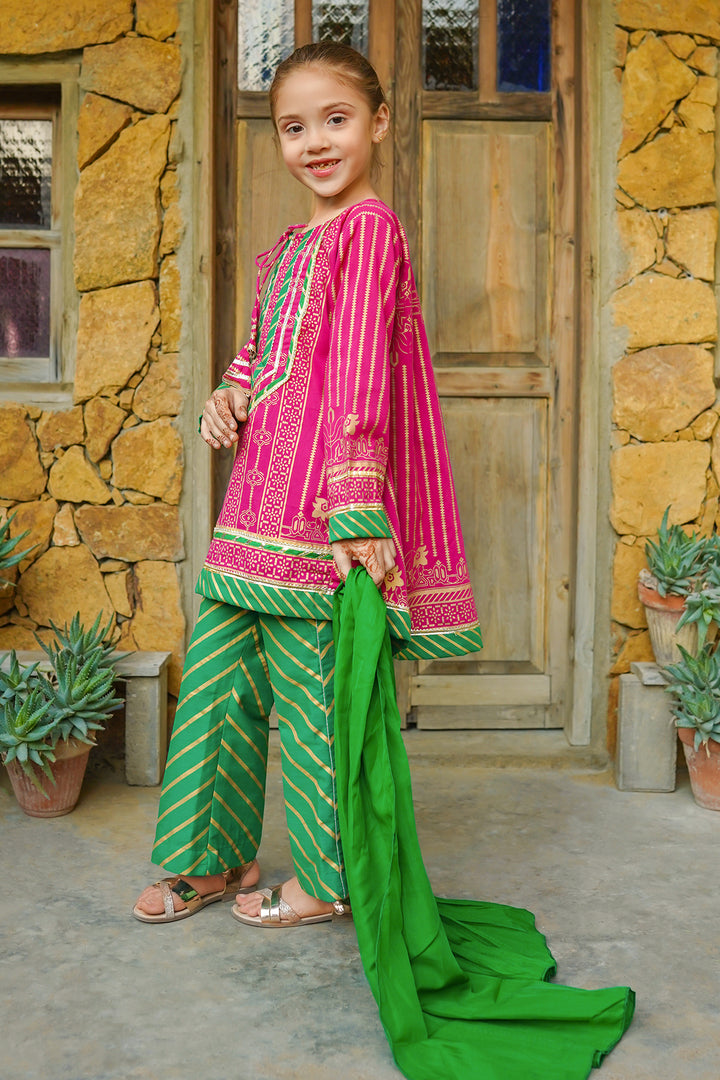 Cotton Printed 3 Pc Suit - Wear Ochre