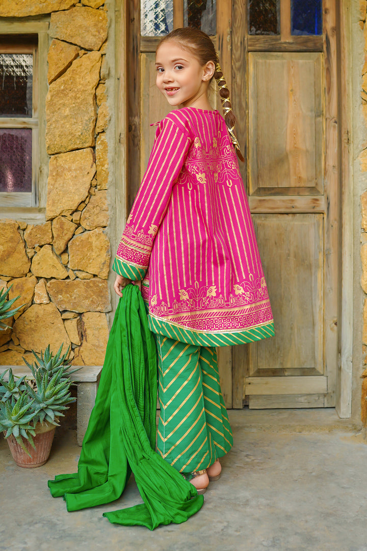 Cotton Printed 3 Pc Suit - Wear Ochre