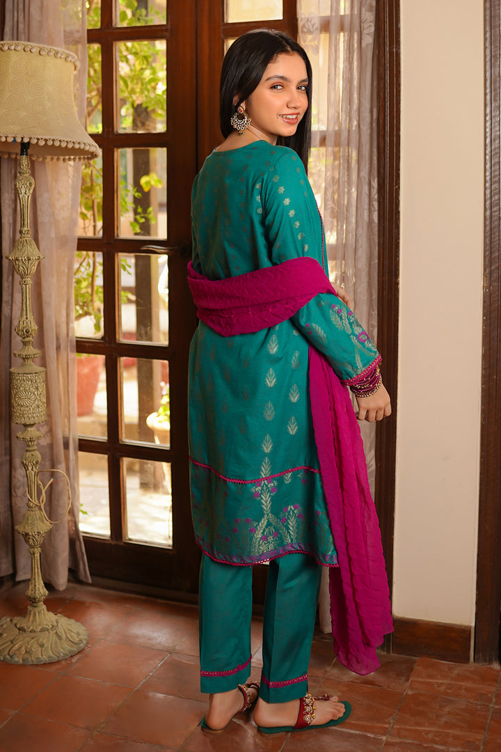 Cotton Jacquard 3 Pc Suit - Wear Ochre