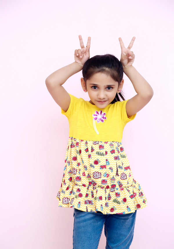 Girls Jersey Top - Wear Ochre