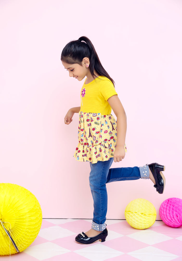 Girls Jersey Top - Wear Ochre