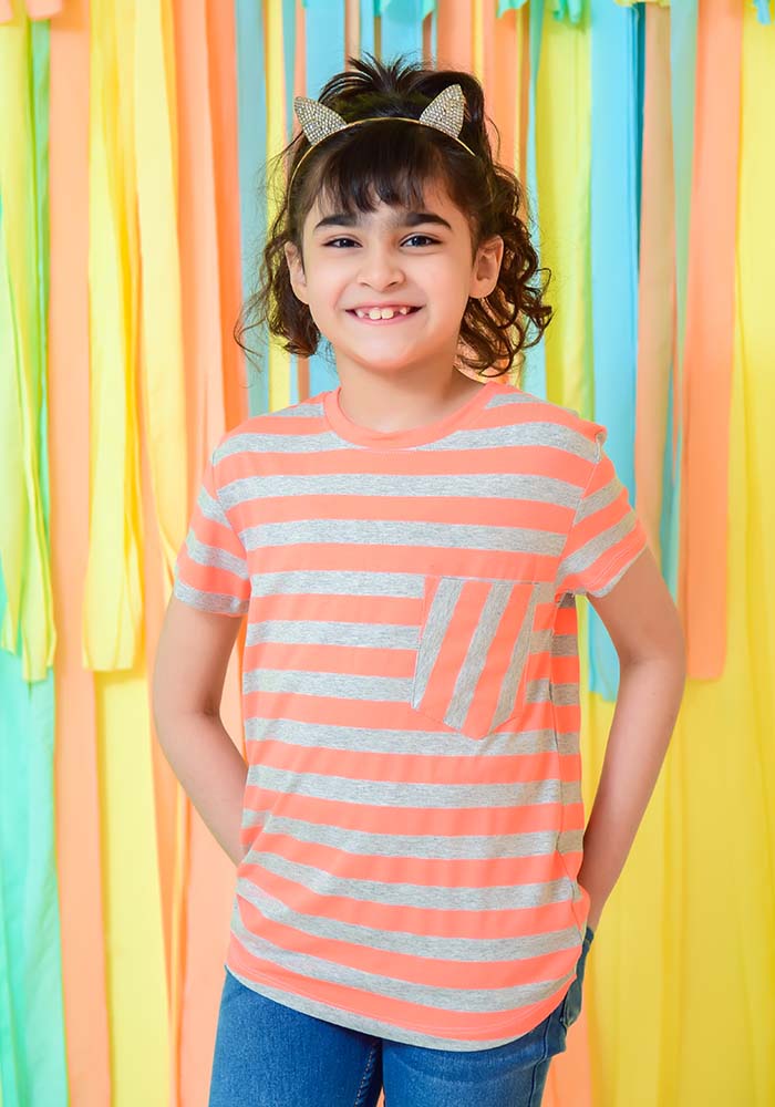 Orange Cotton Stretch Jersey - Wear Ochre