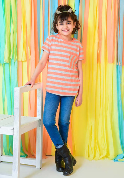 Orange Cotton Stretch Jersey