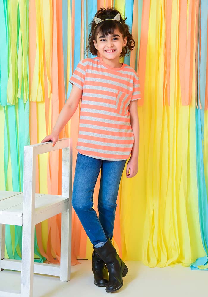 Orange Cotton Stretch Jersey - Wear Ochre