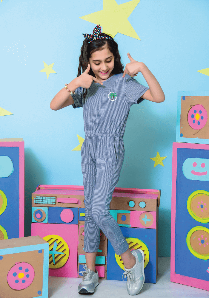 Blue Girls Jumpsuit - Wear Ochre