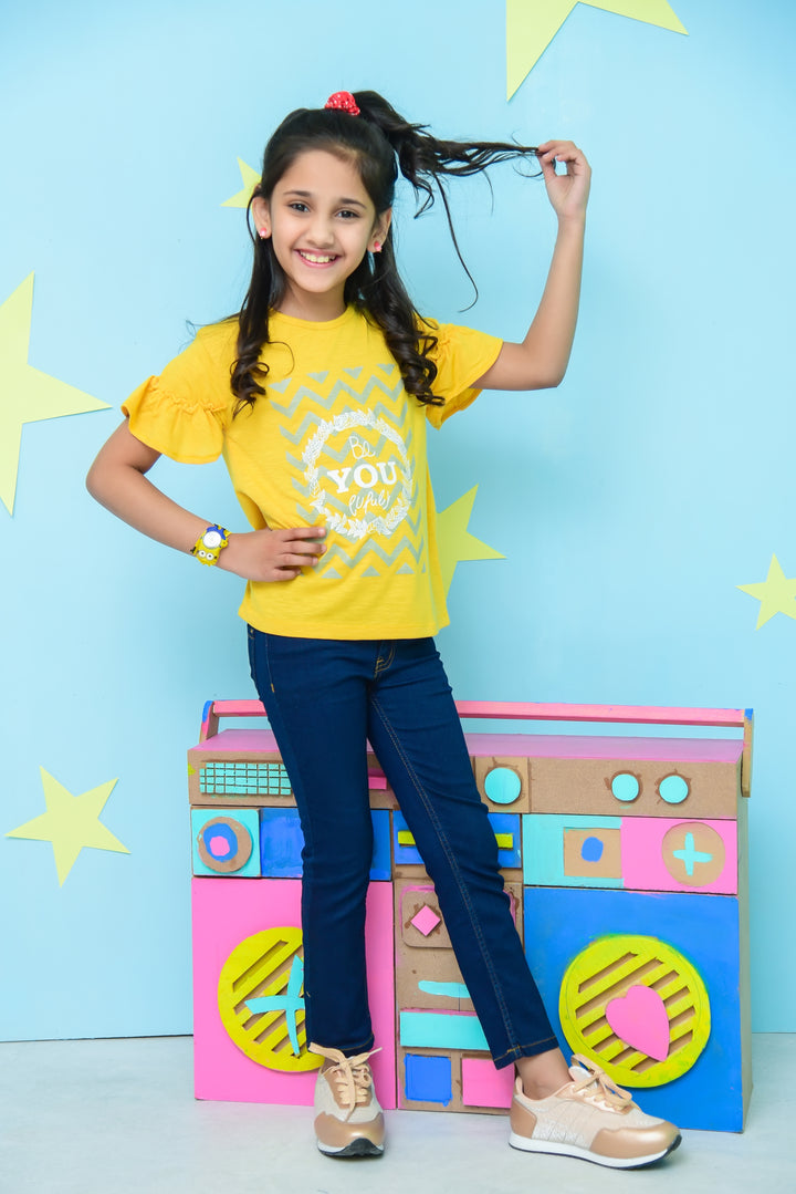 Girls Jersey Top - Wear Ochre