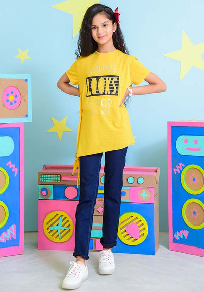 Yellow Cotton Stretch Jersey
