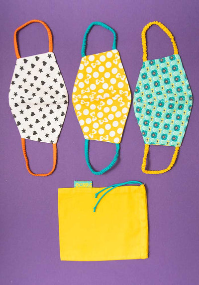 Pack Of 3 Printed Cotton Mask