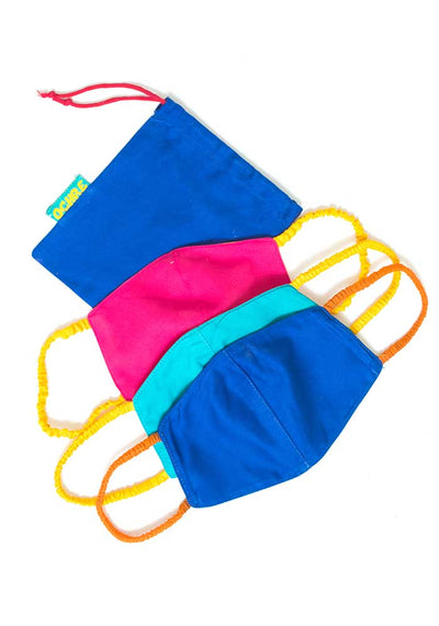 Pack Of 3 Solid Colour Cotton Mask