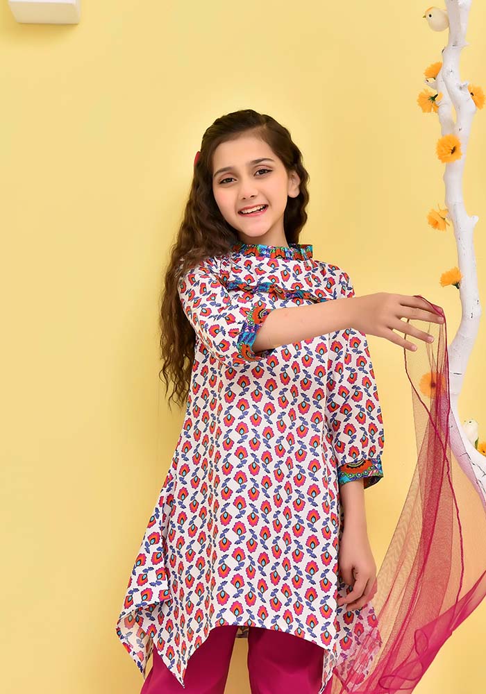 Lawn Digital Printed 3 Pc Suit - Wear Ochre