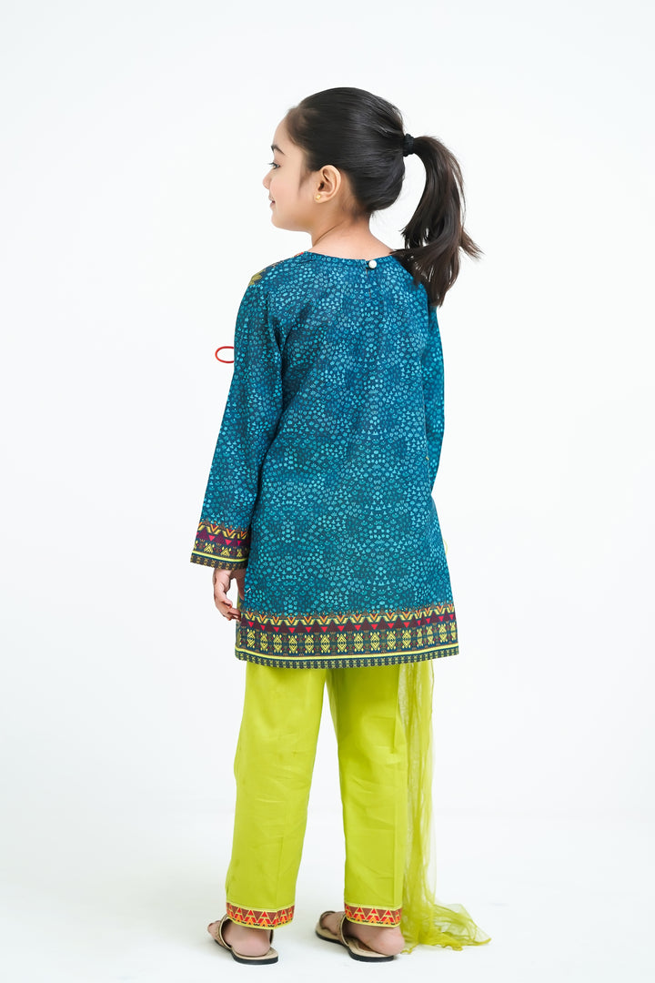 Lawn Digital Printed 3 Pc Suit - Wear Ochre