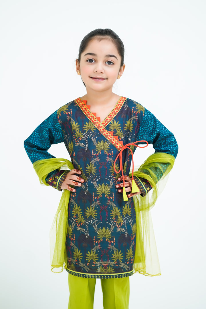 Lawn Digital Printed 3 Pc Suit - Wear Ochre