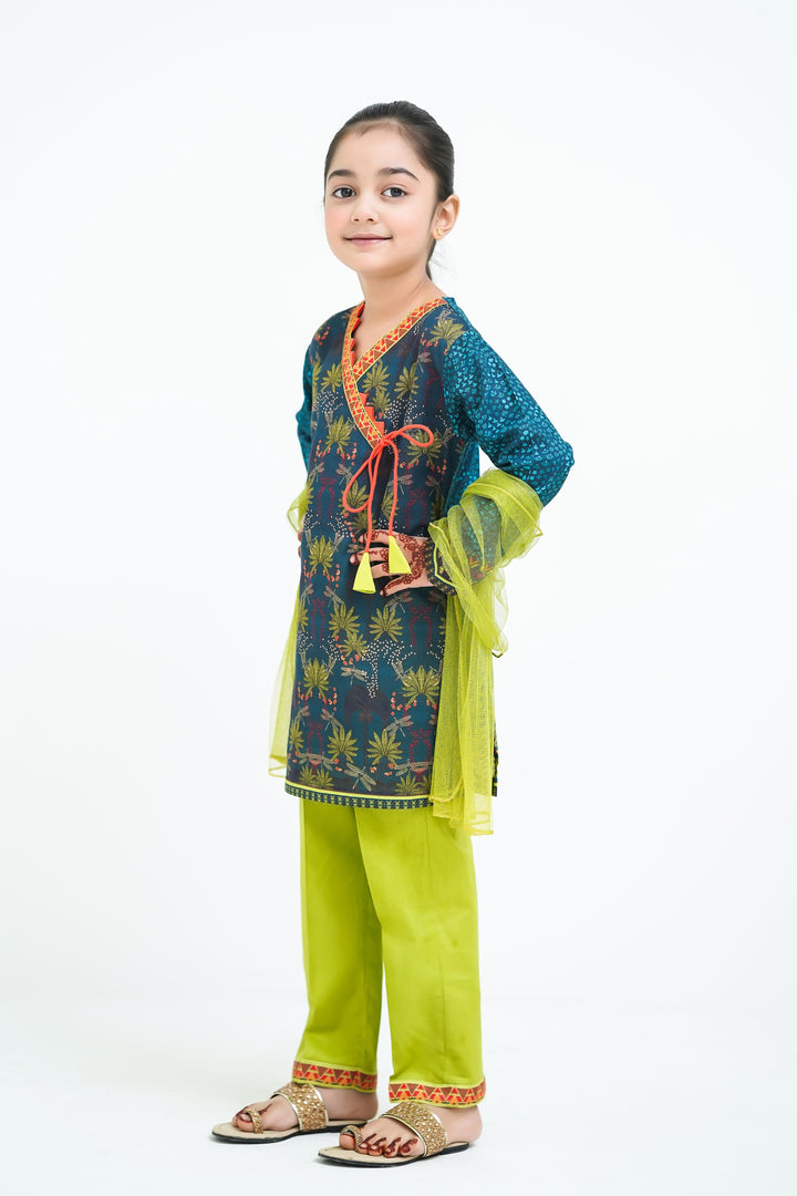 Lawn Digital Printed 3 Pc Suit - Wear Ochre