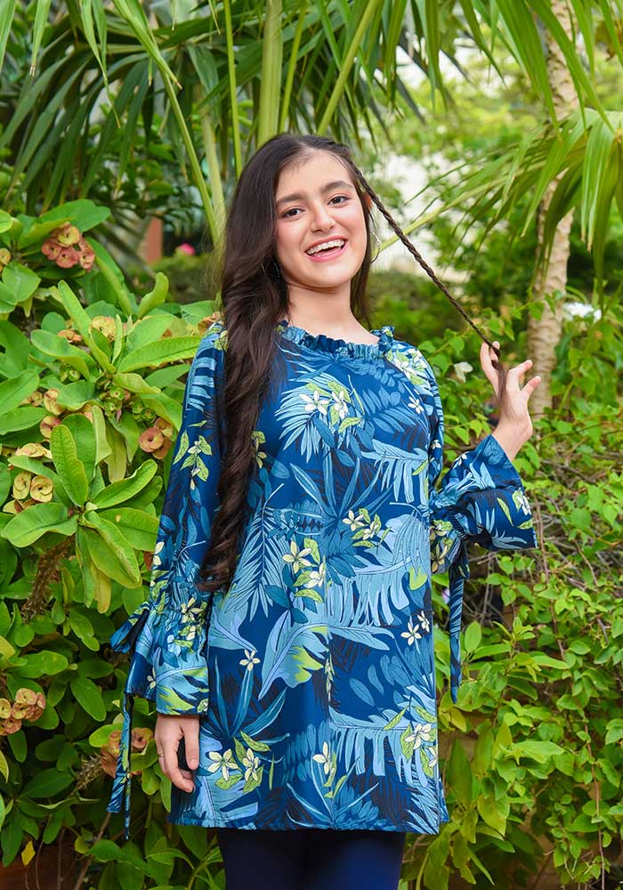 Linen Printed Top - Wear Ochre