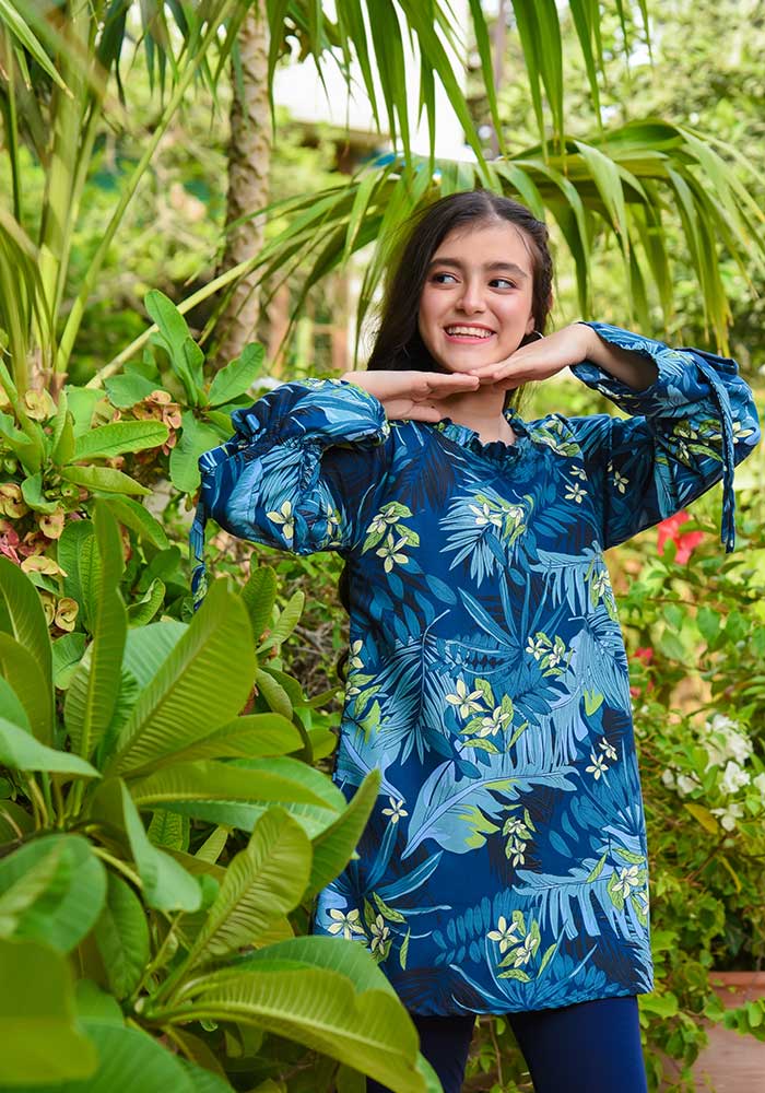 Linen Printed Top - Wear Ochre