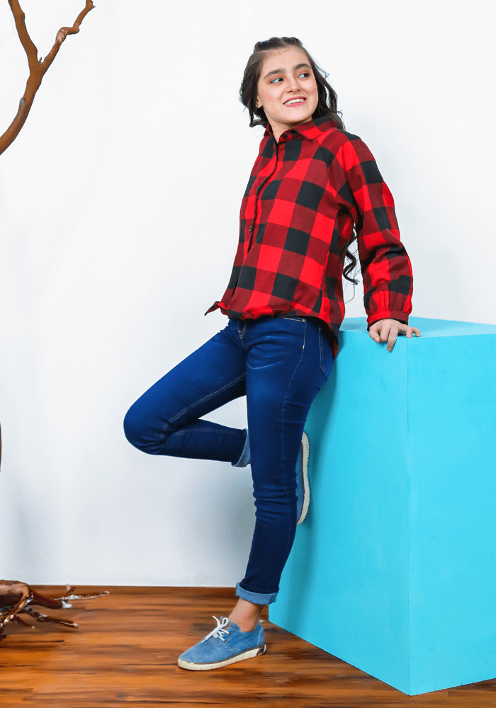 Flannel Chequered Top - Wear Ochre