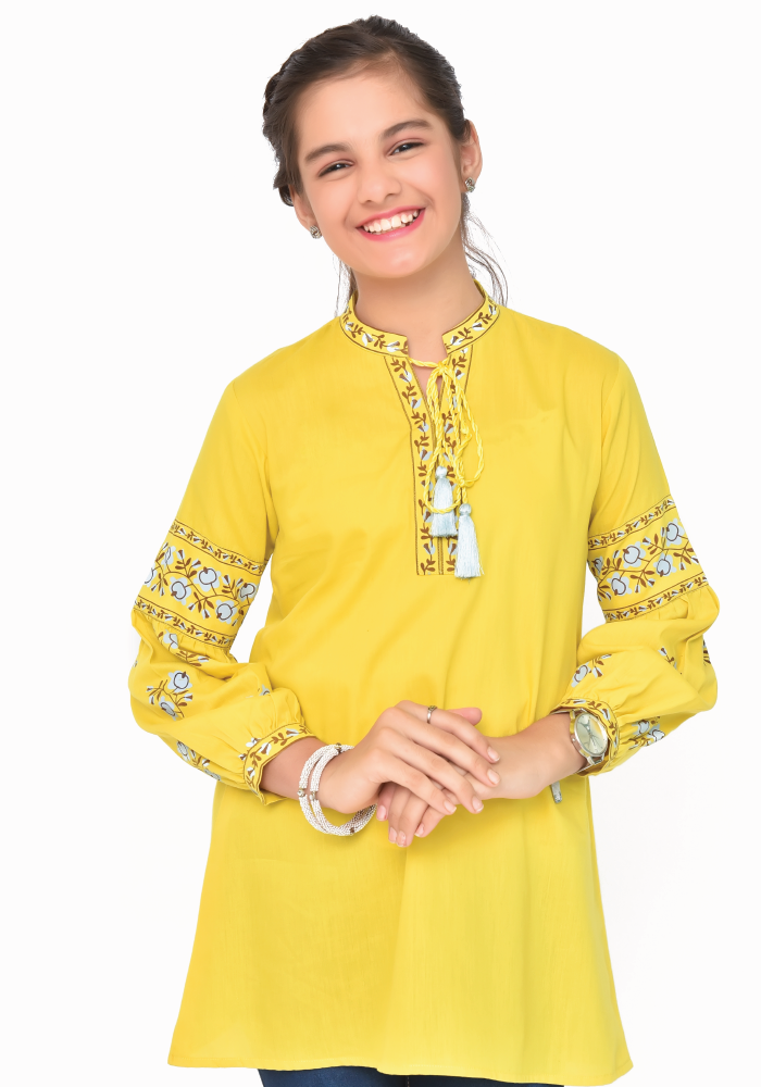 Cotton Printed Top - Wear Ochre