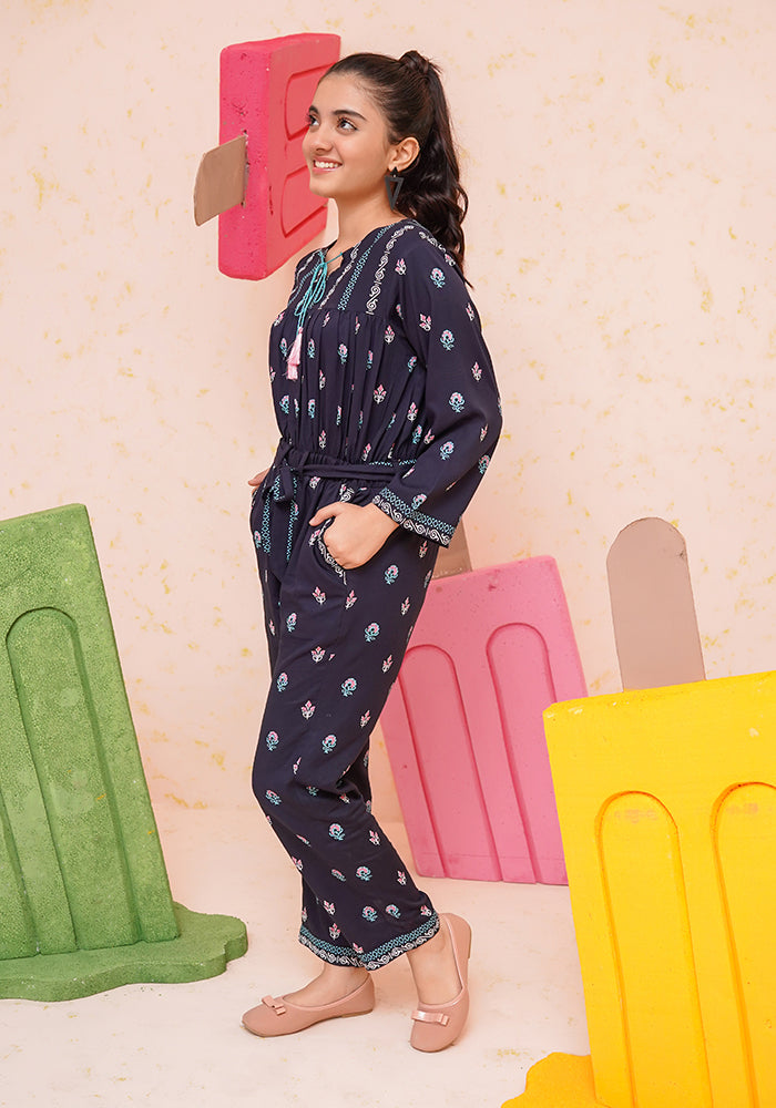 Marina Cotton Printed Jumpsuit - Wear Ochre