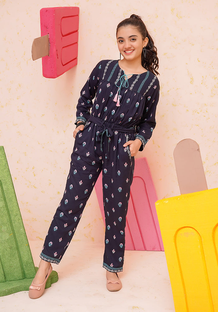 Marina Cotton Printed Jumpsuit - Wear Ochre