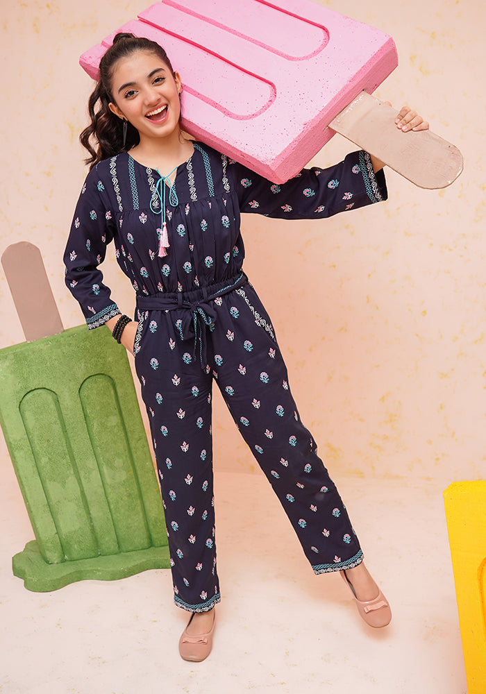Marina Cotton Printed Jumpsuit - Wear Ochre