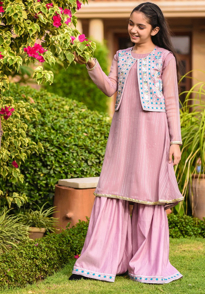 Chiffon Embroidered 3 Pc Suit - Wear Ochre