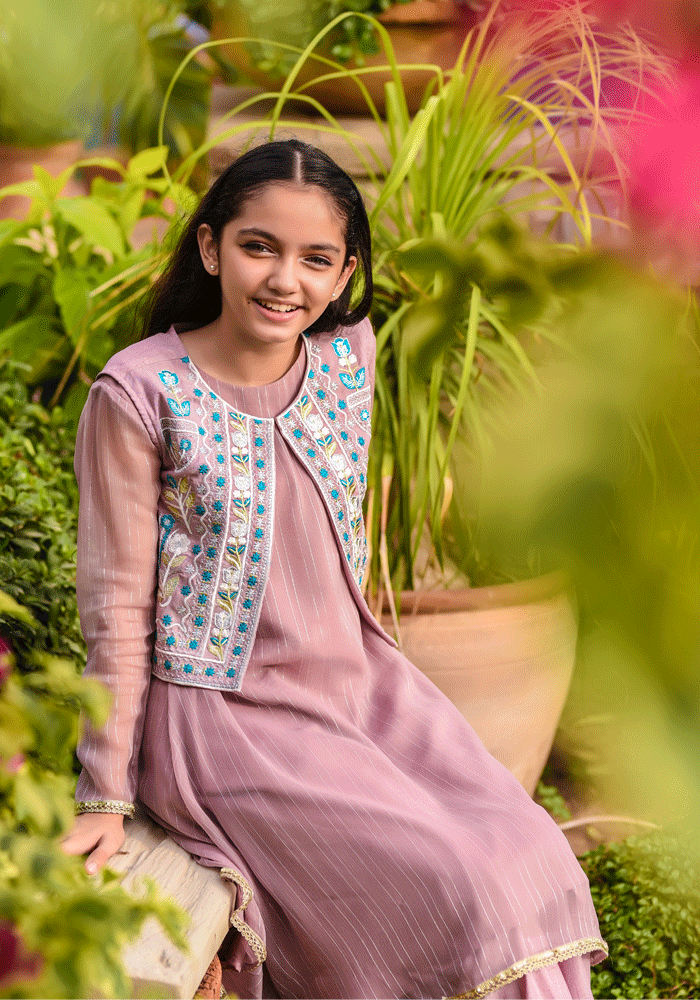 Chiffon Embroidered 3 Pc Suit - Wear Ochre