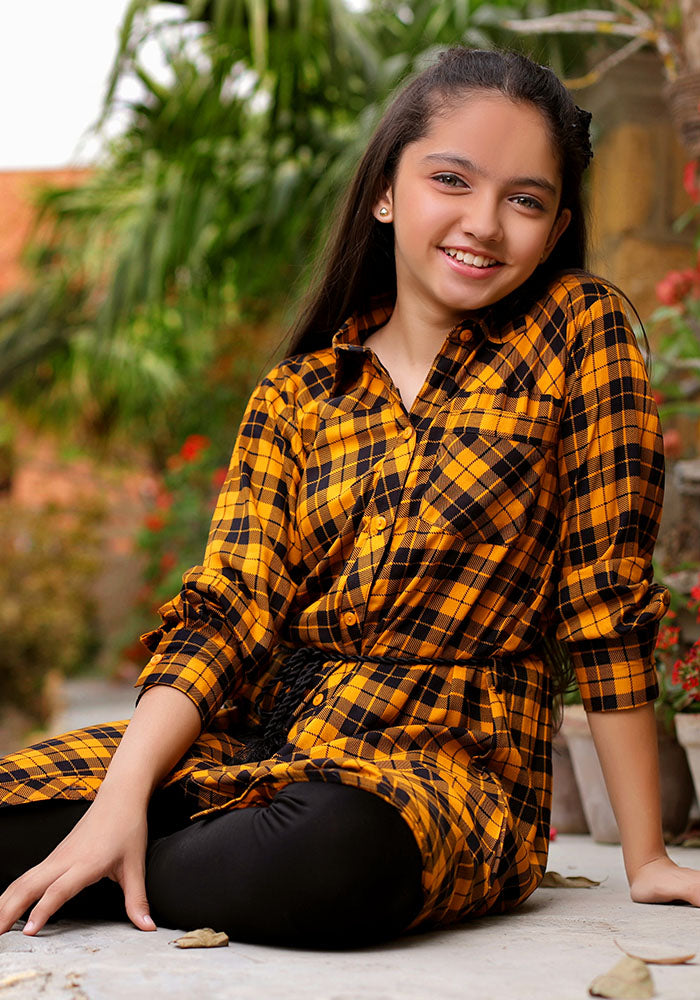 Printed Linen Top - Wear Ochre