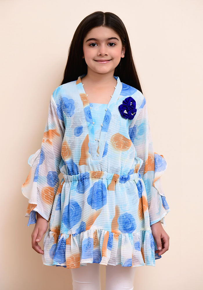 Printed Chiffon Top - Wear Ochre