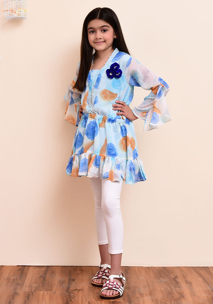 Printed Chiffon Top - Wear Ochre