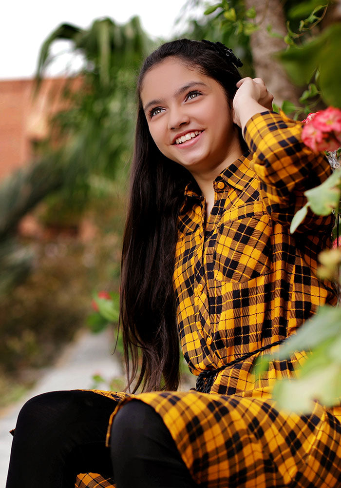Printed Linen Top - Wear Ochre