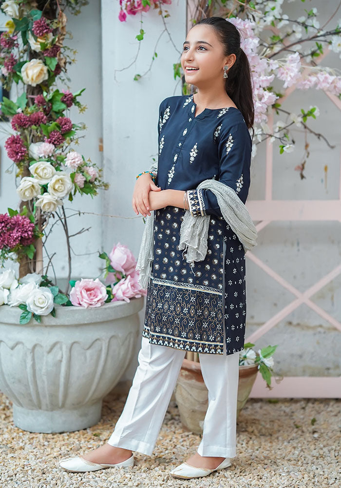 Cotton Printed 3 Pc Suit - Wear Ochre