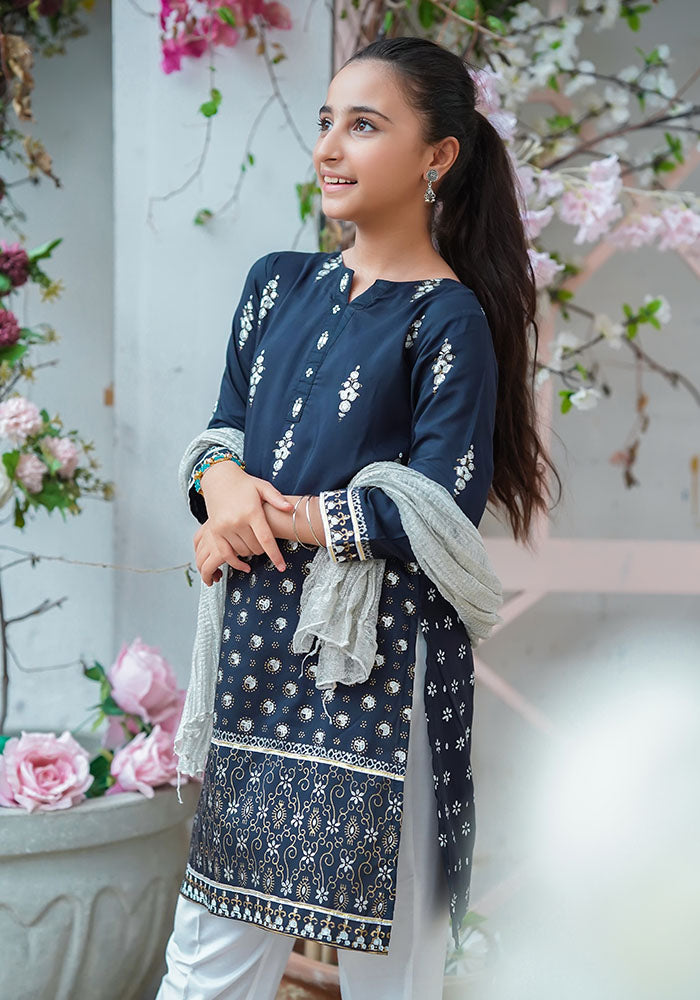 Cotton Printed 3 Pc Suit - Wear Ochre