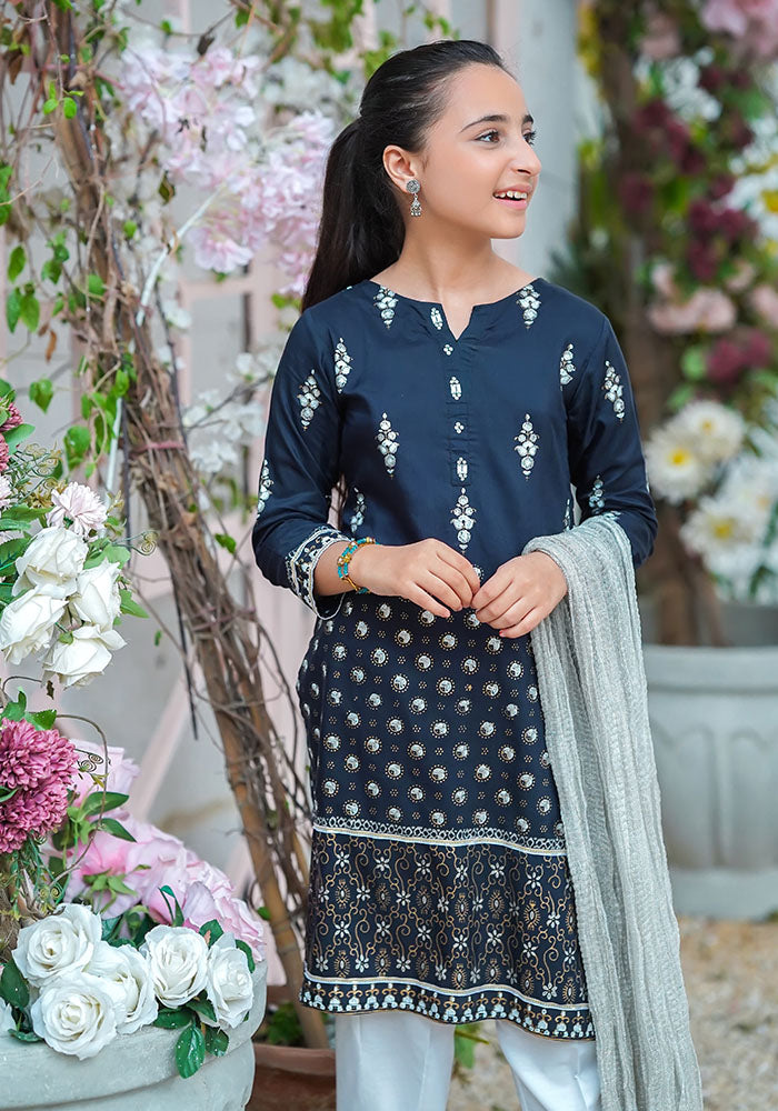 Cotton Printed 3 Pc Suit - Wear Ochre