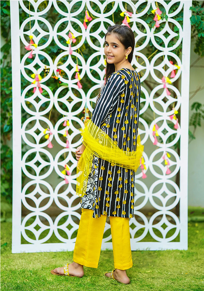 Lawn Digital Printed 3 Pc Suit - Wear Ochre
