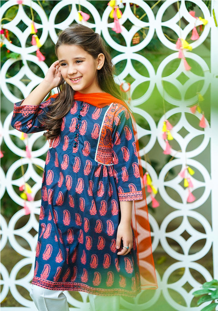 Lawn Digital Printed 3 Pc Suit - Wear Ochre