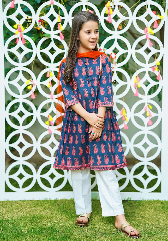 Lawn Digital Printed 3 Pc Suit - Wear Ochre
