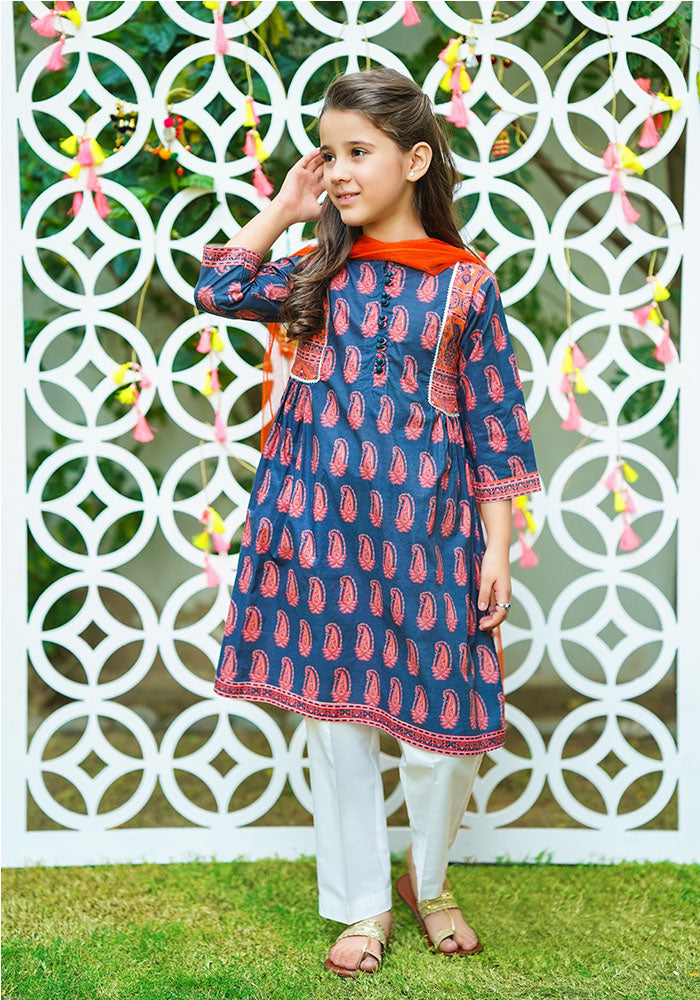 Lawn Digital Printed 3 Pc Suit - Wear Ochre