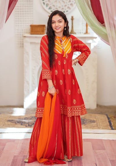 Cotton Printed 3 Pc Suit