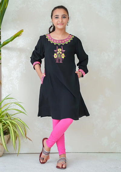 Crepe Embroidered Top