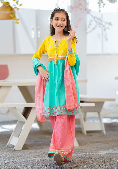 Cotton Printed 3 Pc Suit