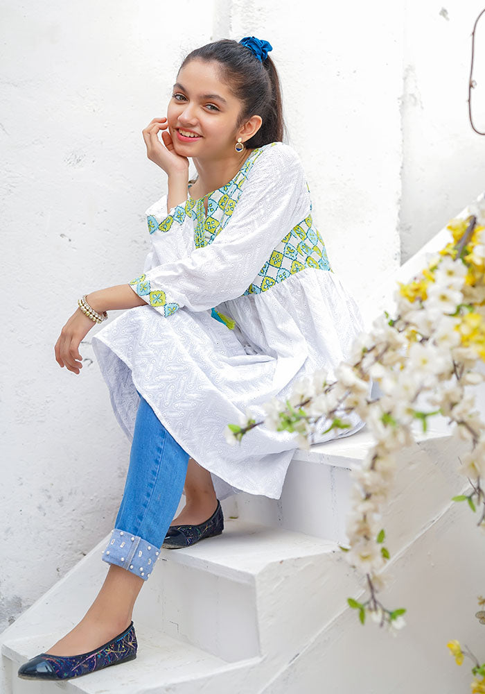 Chikankari Printed Top - Wear Ochre