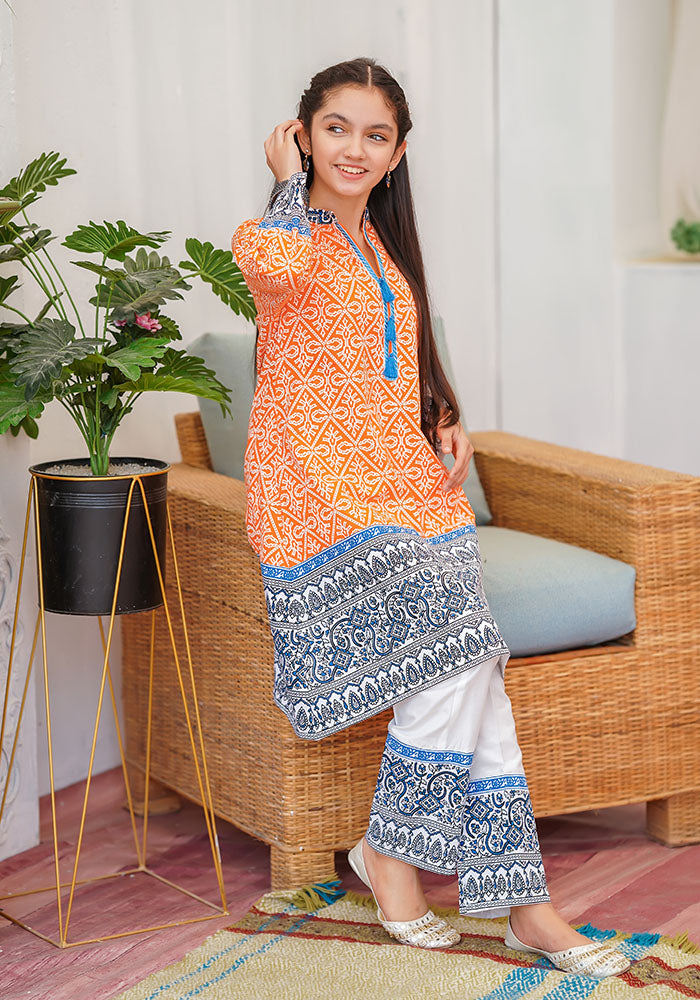 Cotton Printed 2 Pc Suit - Wear Ochre