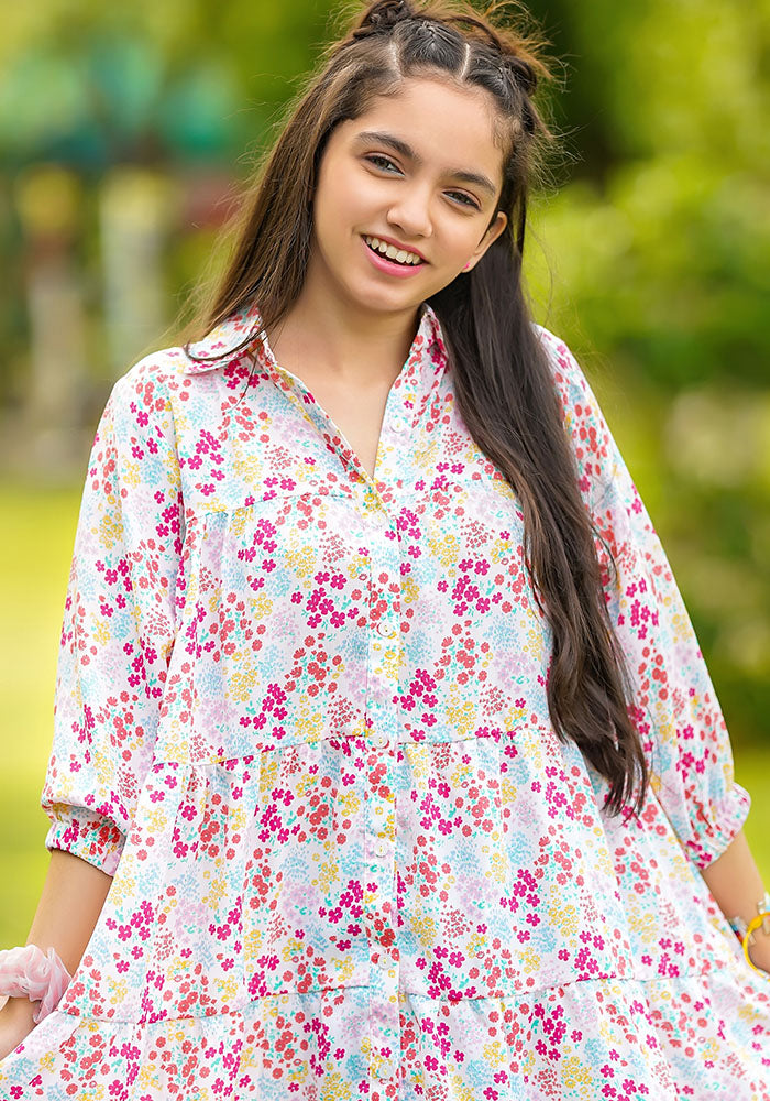 Georgette Printed Top - Wear Ochre