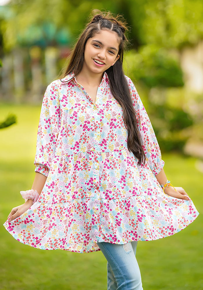 Georgette Printed Top - Wear Ochre