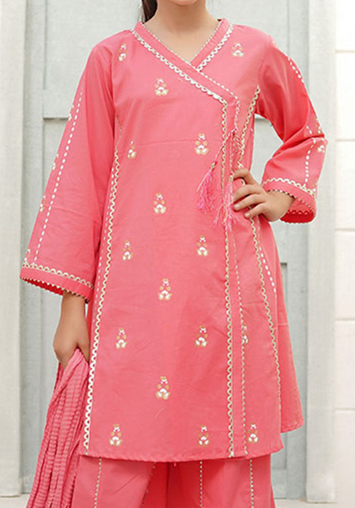 Cotton Printed 3 Pc Suit - Wear Ochre
